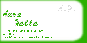 aura halla business card